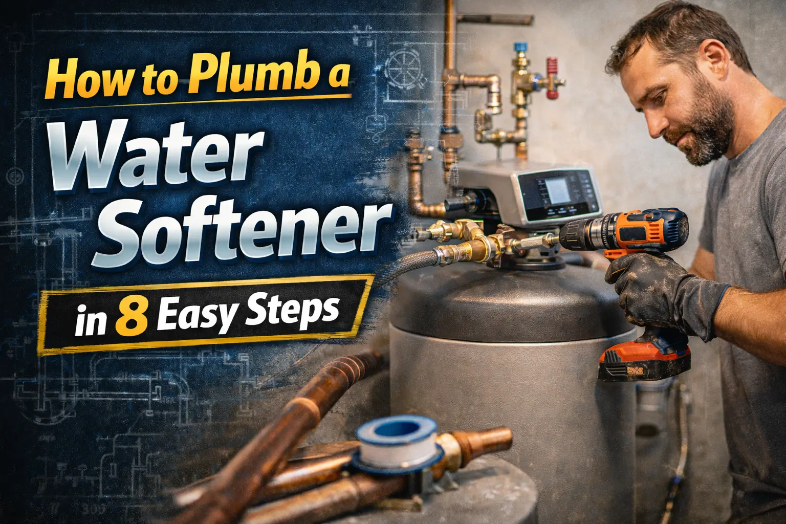 How to Plumb a Water Softener | 8 Steps | Llona Plumbing